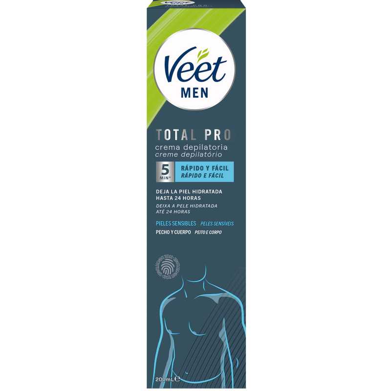 Crema Depilatoria Veet Men Total Pro - Pieles sensibles