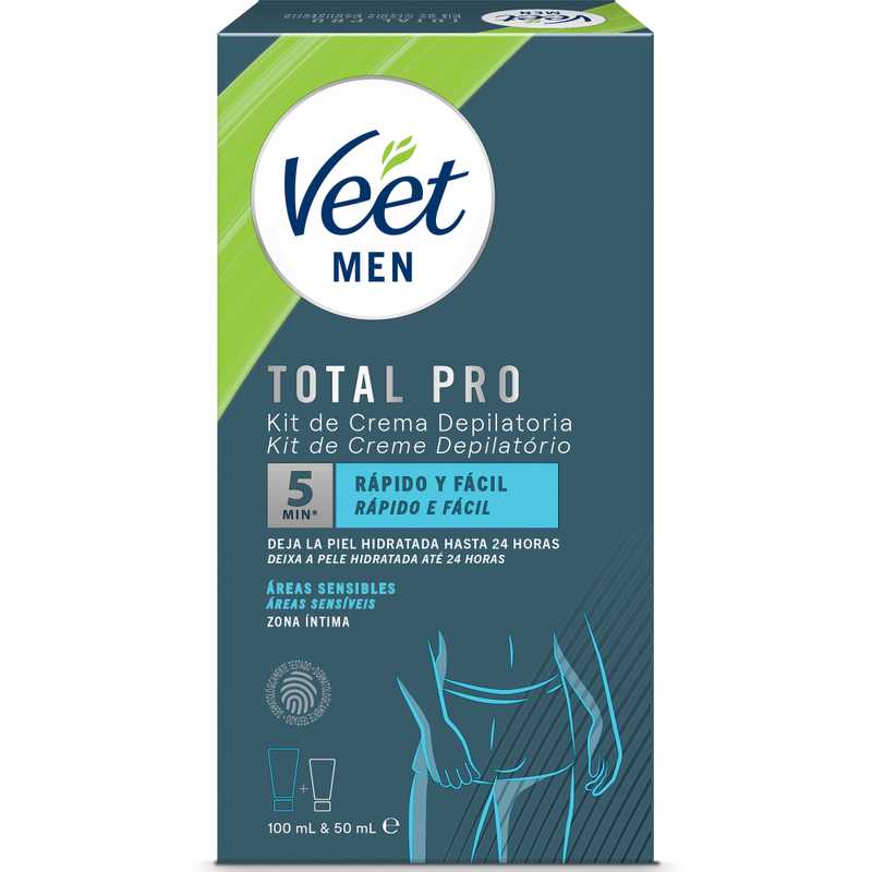 Kit de Crema Depilatoria Veet Men Total Pro –  Para zonas sensibles​